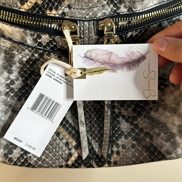 Jessica Simpson crossbody purse python / snake / reptile print - NEW WITH TAGS - Picture 3 of 6
